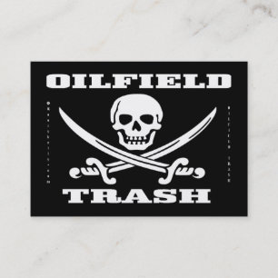 Carte De Visite Déchets de gisement de pétrole, jolly roger,