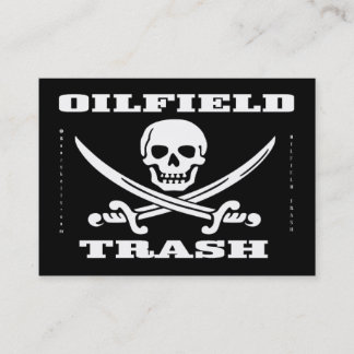 Carte De Visite Déchets de gisement de pétrole, jolly roger,