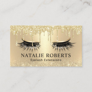 Carte De Visite Déchets de maquillage, chic Gold Drives Eyelash Sa