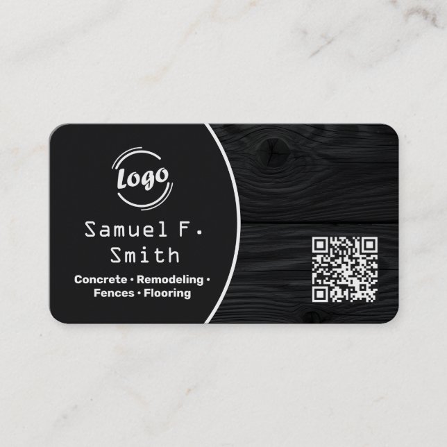 Carte De Visite Decking and Fencing Custom QR (Devant)