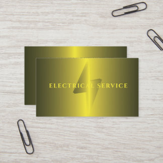 Carte de visite D'Éclairage D'Or Pour Les Électric