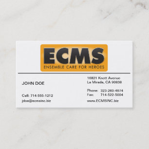 Carte de visite d'ECMS rayé