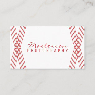 Carte de visite déco moderne rouge