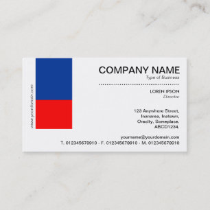 Carte De Visite Décor à deux tons - bleu marine et rouge