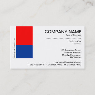 Carte De Visite Décor à deux tons - Bleu rouge et bleu marine