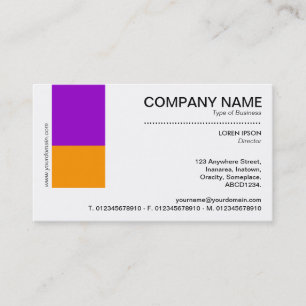 Carte De Visite Décor à deux tons - violet et orange