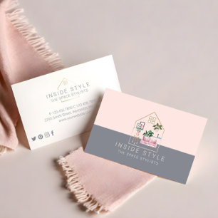 Carte De Visite Décor de mobilier Stylish Home Staging Rose & Grey