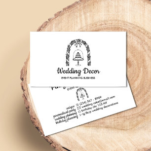 Carte De Visite Décor du mariage Cake Event Planner