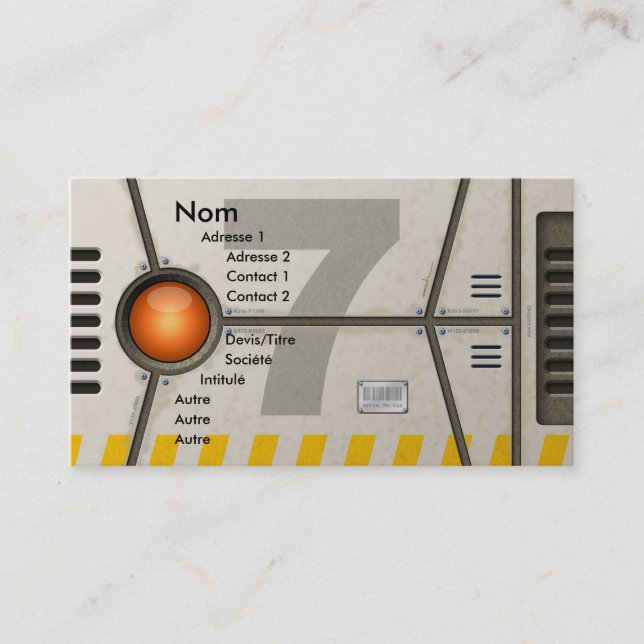 Carte De Visite Décor sci-fi (Devant)