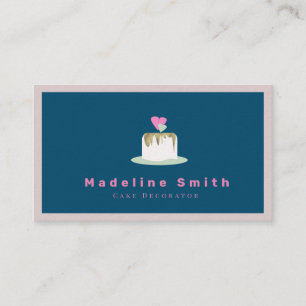 Carte De Visite Décorateur de pâtisserie de gâteau de mariage