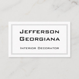 Carte de visite décorateur intérieur élégant et pr