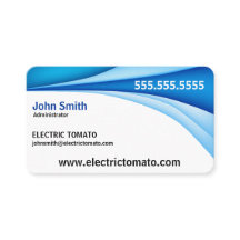 Carte de visite décoratif de frontière bleue