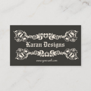 Carte De Visite Décoratif fleuri moderne de fantaisie élégant