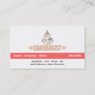 Carte De Visite Décoration humoristique de gâteaux