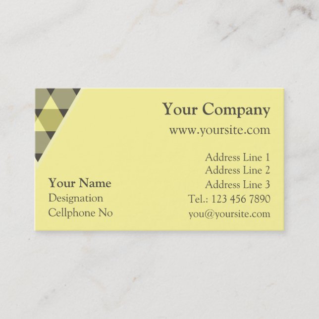 Carte De Visite Décoration Triangles (Devant)