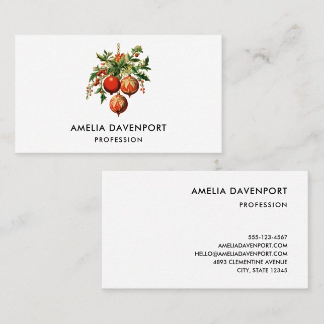 Carte De Visite Décorations d'arbre de Noël Cool rétros (Devant / Derrière)