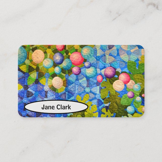 Carte De Visite Découpage contemporain (Devant)