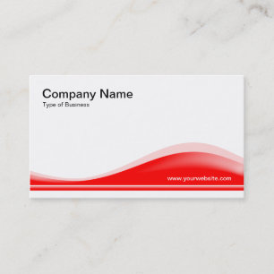 Carte De Visite Découpe de vague - rouge