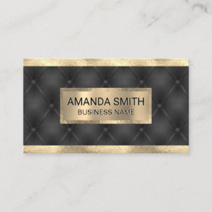 Carte De Visite Découpe Gold Foil Remplissage noir