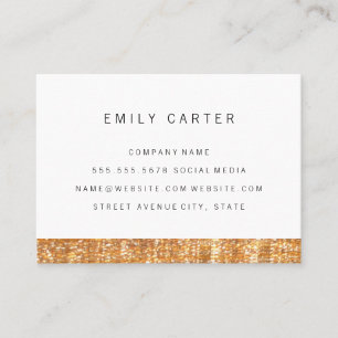 Carte De Visite Découpe Parties scintillant or