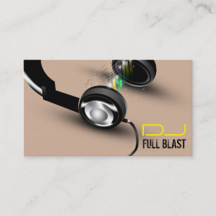 Carte de visite d'écouteur du DJ