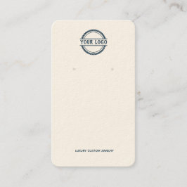 Carte de visite d'écran d'oreille du logo Navy-Cre
