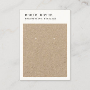 Carte de visite d'écran d'oreille rustique moderne