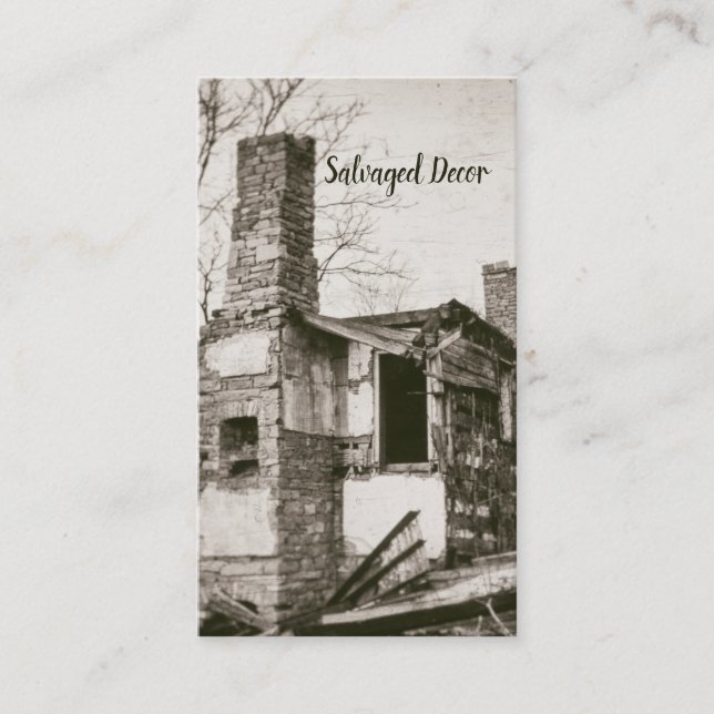 Carte De Visite Décrepit Antique Déchiré Homestead Salvadorié (Devant)