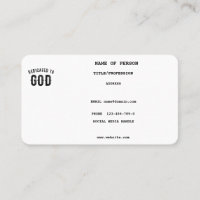 DÉDIÉ À DIEU COOL PERSONNALISABLE NOIR TEXTE