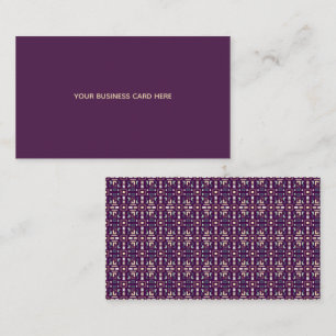 Carte De Visite Deep Purple et Terres Muettes Géométrique Abstrait