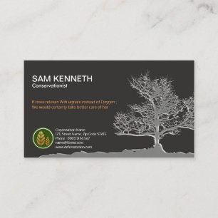 Carte De Visite Défenseur de l'environnement créatif d'arbre de