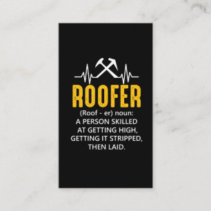 Carte De Visite Définition du toit Roof Job Fier Artiste
