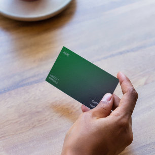 Carte De Visite Dégradé de vert émeraude profond 