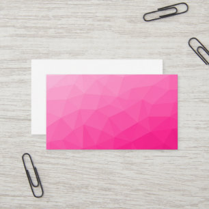 Carte De Visite Dégradé rose chaud Motif de maille géométrique