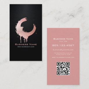 Carte De Visite Dégradé Rose Paillettes Tourbillon • Modifiable su