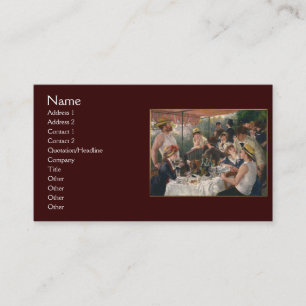 Carte De Visite Déjeuner de la fête nautique par Renoir