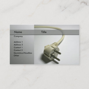 carte de visite d'électricien