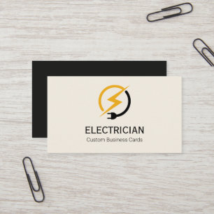 Carte de visite d'électricien Design imprimable