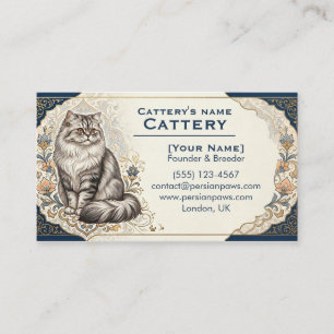 Carte de visite d'élevage de chats Persans personn