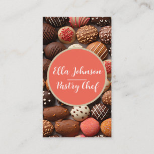 Carte De Visite délicieux chocolat arrière - plan