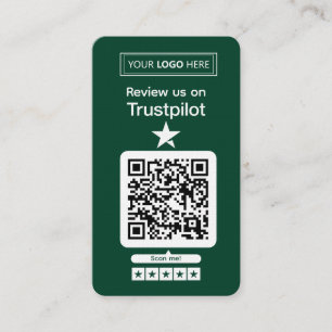 Carte De Visite Demande d'avis Trustpilot avec code QR scannable