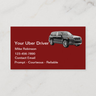 Carte De Visite Demande de course simple et élégante pour chauffeu