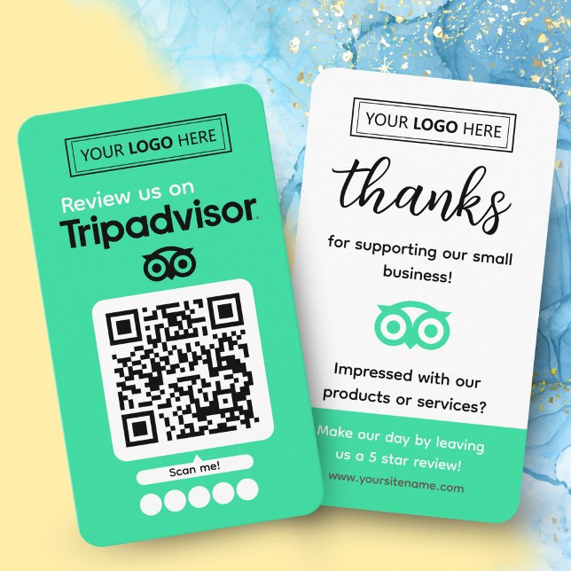 Carte De Visite Demande de révision du Tripadvisor (5 star review tripadvisor)