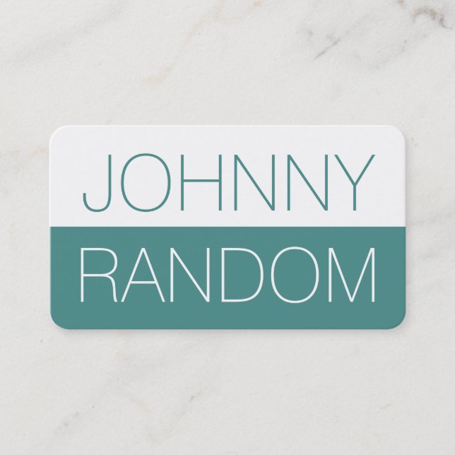 Carte De Visite Demi-double ton vert gras (Devant)