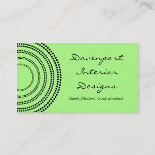Carte de visite demi-lunes pointillé, vert menthe
