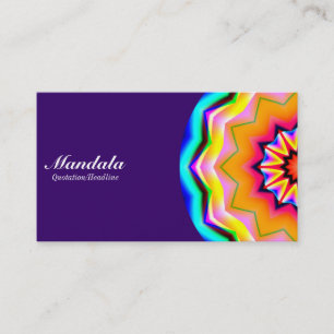 Carte De Visite Demi Mandala 01 - Profond pourpre 330066