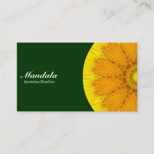 Carte De Visite Demi Mandala 04 - Vert foncé 003300