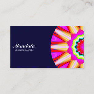Carte De Visite Demi Mandala 05 - Marine Noire