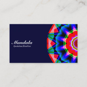Carte De Visite Demi Mandala 06 - Marine Noire