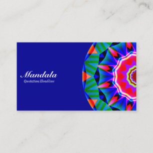 Carte De Visite Demi Mandala 08 - Bleu 000099